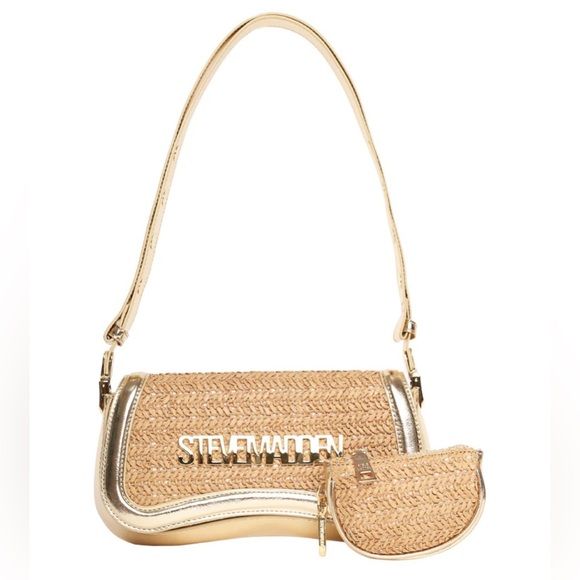 Steve Madden Handbags - BNWT Steve Madden Gold Shoulder Bag + Coin Purse